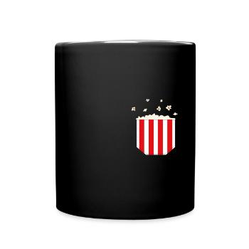 Breast pocket popcorn gift idea - Full Colour Mug - black - Front