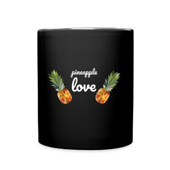 Ananas Liebe - Tasse einfarbig - Schwarz - Vorne