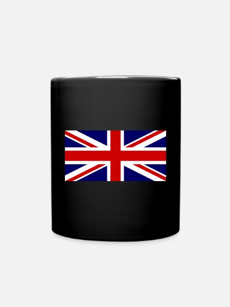 Union Jack Flagge – Pop Art Stil - Tasse einfarbig - Schwarz