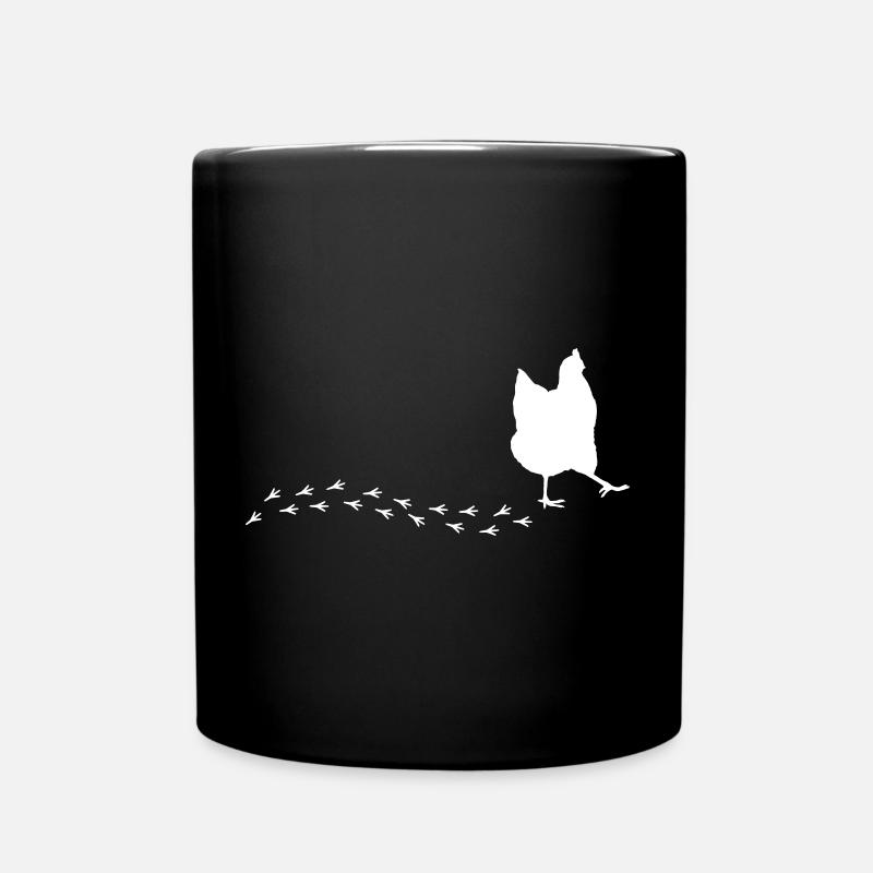 Witziges Huhn - Tasse einfarbig - Schwarz