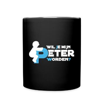 Playful figure Typography - Full Colour Mug - black - Front