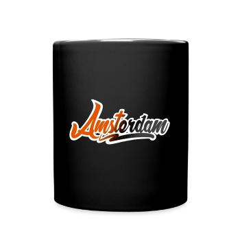 Amsterdam - Tasse einfarbig - Schwarz - Vorne