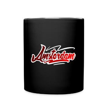 Amsterdam - Tasse einfarbig - Schwarz - Vorne