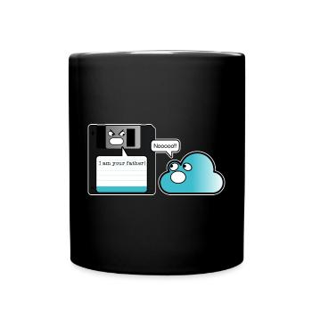 Blague informatique père mémoire mémoire nuage - Mug uni - noir - Devant