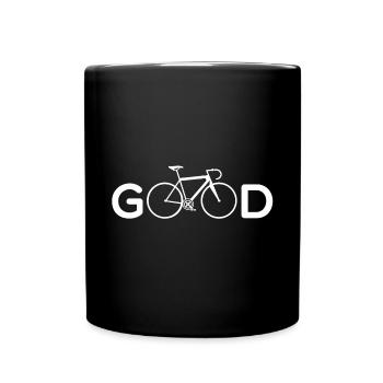 good bike fahrrad typo rad fahren e-bike bicycle l - Tasse einfarbig - Schwarz - Vorne