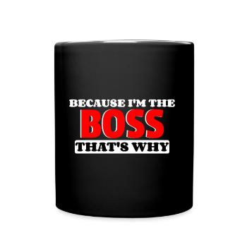 Chef Spruch - Tasse einfarbig - Schwarz - Vorne