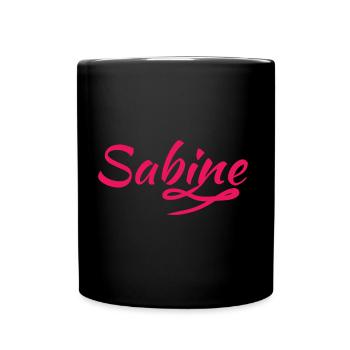 Sabine - Tasse einfarbig - Schwarz - Vorne