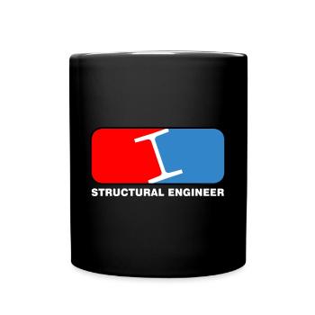 Structural Engineer League White Text - Full Colour Mug - black - Front