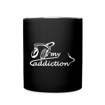 Music My Addiction bright - Full Colour Mug - black - Front