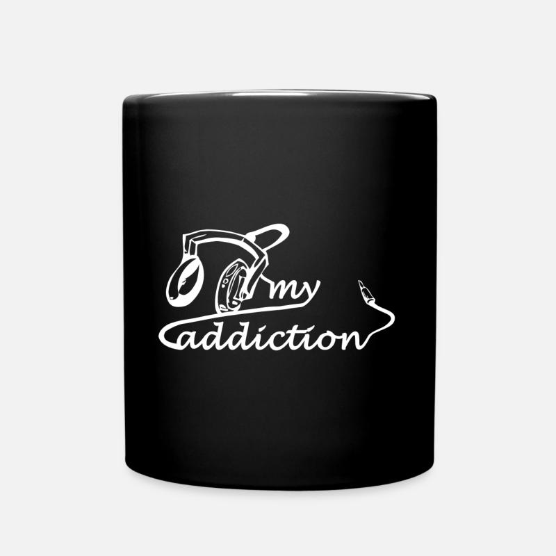 Music My Addiction hell - Tasse einfarbig - Schwarz