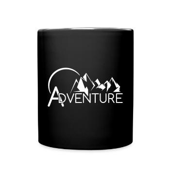 Adventure Abenteuer Symbol Icon Grafik Natur Logo - Tasse einfarbig - Schwarz - Vorne