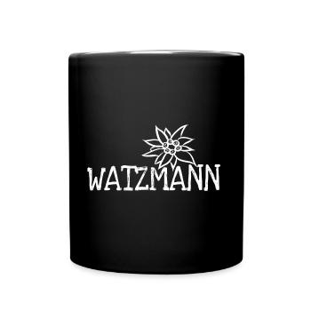 Edelweiss Watzmann - Tasse einfarbig - Schwarz - Vorne