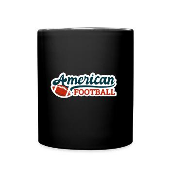 American football saying text gift idea - Full Colour Mug - black - Front
