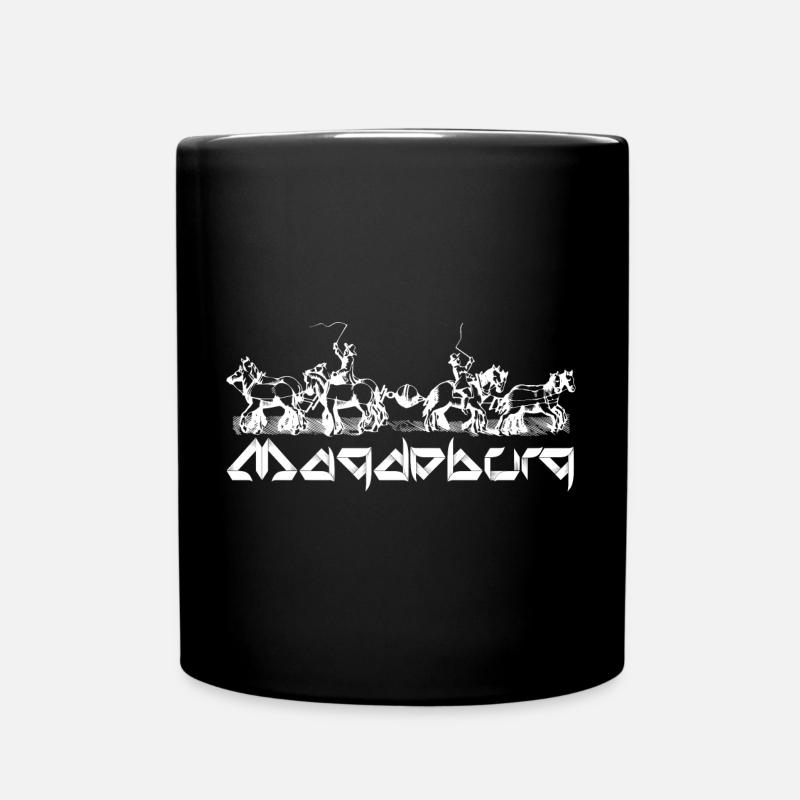 Magdeburg - Guericke Halbkugel Experiment - Tasse einfarbig - Schwarz