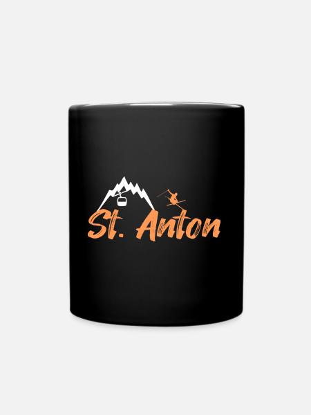 St anton - Tasse einfarbig - Schwarz
