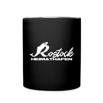 Rostock Heimathafen - Tasse einfarbig - Schwarz - Vorne