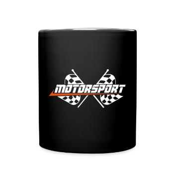 Sport automobile Drapeaux - Mug uni - noir - Devant