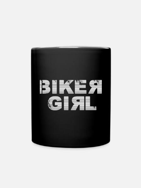 Biker Girl 1 - Tasse einfarbig - Schwarz