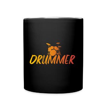 Drummer - Tasse einfarbig - Schwarz - Vorne