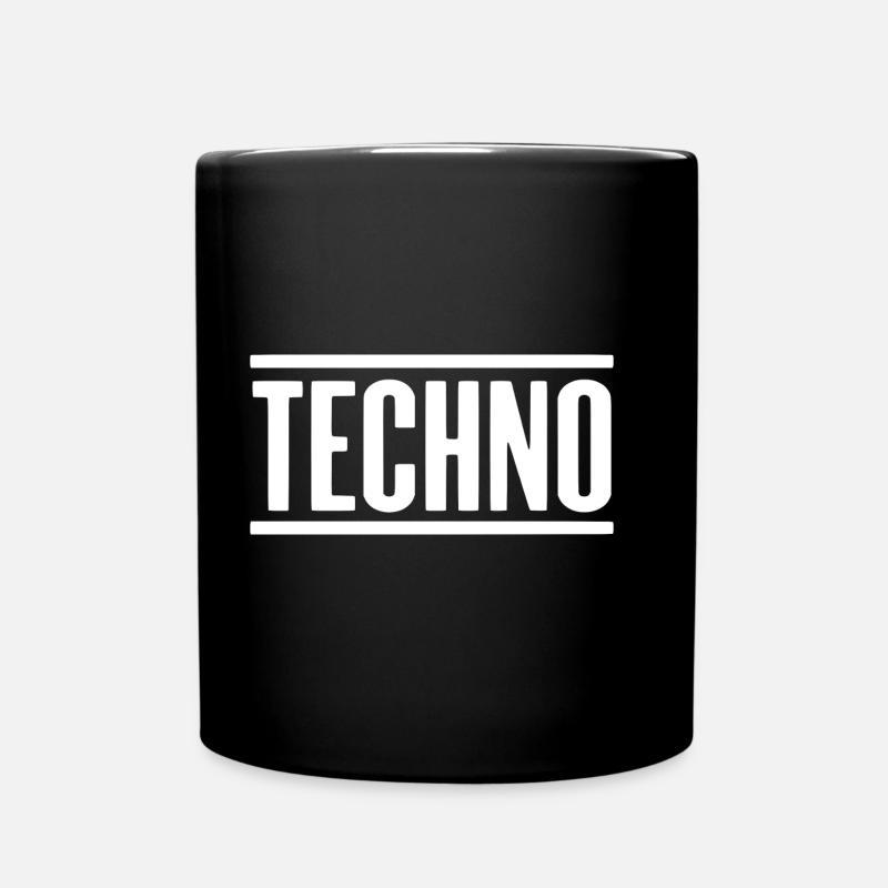 TECHNO - Mug uni - noir
