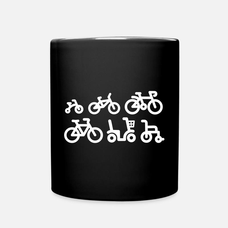Evolution cycling bike race road bike bicycle - Full Colour Mug - black