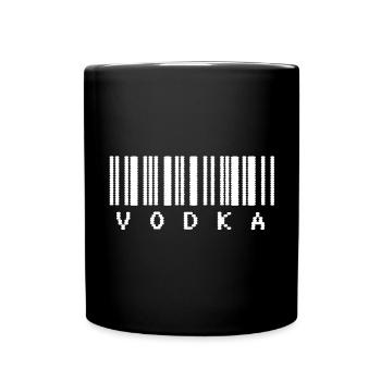 Vodka Barcode Typografie - Tasse einfarbig - Schwarz - Vorne