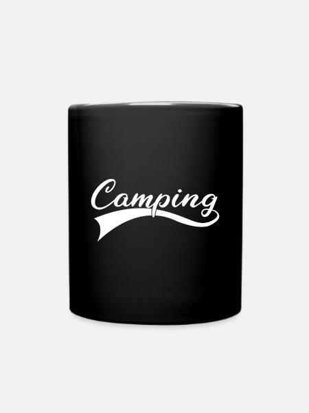 Adventure Camping Lettering - Full Colour Mug - black