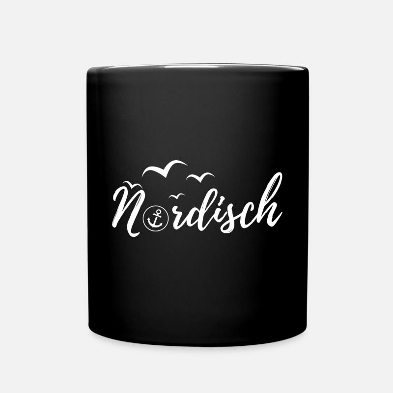 Nordisch Anker Norddeutsch Küste Heimathafen - Tasse einfarbig - Schwarz
