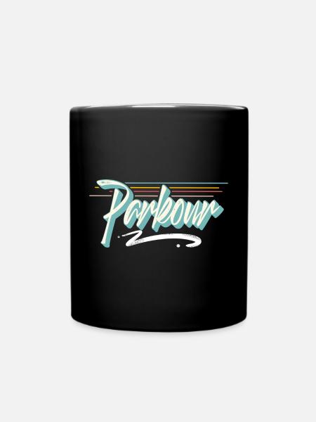 Parkour - Tasse einfarbig - Schwarz