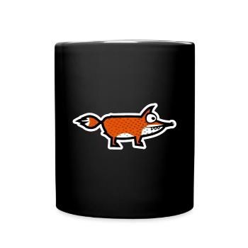 Fuchs - Tasse einfarbig - Schwarz - Vorne