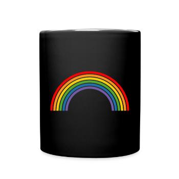 Regenbogen - Tasse einfarbig - Schwarz - Vorne