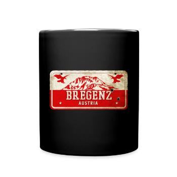 Bregenz Österreich Vintage Schild - Tasse einfarbig - Schwarz - Vorne
