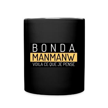 Bonda Manmanw créole Martinique Madinina - Mug uni - noir - Devant