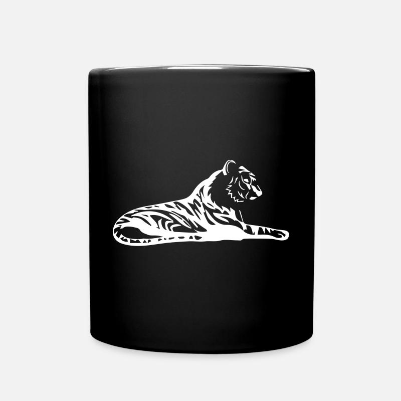 Tigre élégant au design tribal - Mug uni - noir