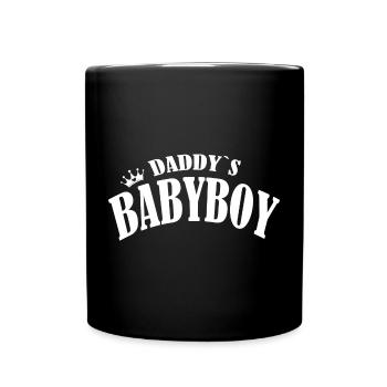 baby boy eltern prince blue babyboy daddy king mum - Tasse einfarbig - Schwarz - Vorne