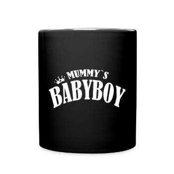 baby boy eltern prince blue babyboy daddy king mum - Tasse einfarbig - Schwarz - Vorne
