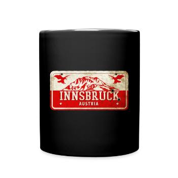 Innsbruck Austria vintage sign - Full Colour Mug - black - Front