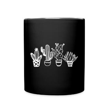 Cactus Lovers - Nature - Sustainable - Cacti - Full Colour Mug - black - Front