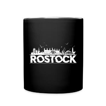 Rostock Silhouette - Tasse einfarbig - Schwarz - Vorne