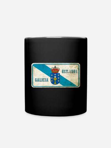 Galicien Vintage Schild - Tasse einfarbig - Schwarz