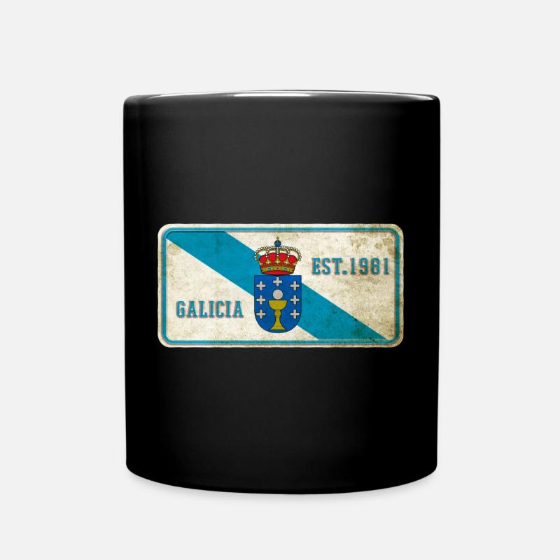 Galicien Vintage Schild - Tasse einfarbig - Schwarz