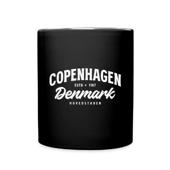 Copenhagen Vintage City Logo - Full Colour Mug - black - Front
