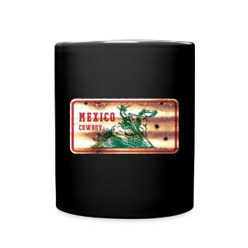 Mexico Cowboy Shield - Full Colour Mug - black - Front