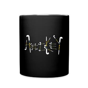 bâtons de hockey sur gazon - Mug uni - noir - Devant