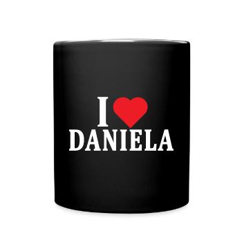 t-shirt J’adore Daniela t-shirt idée cadeau - Mug uni - noir - Devant