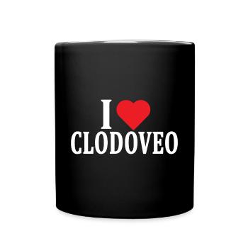 t-shirt J’adore Clovis t-shirt idée cadeau - Mug uni - noir - Devant