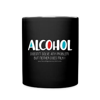 Alcohol (dark) - Full Colour Mug - black - Front