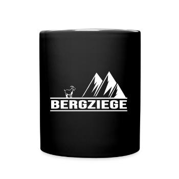 bergziege alpin bergwandern bergziel via ferrata - Tasse einfarbig - Schwarz - Vorne