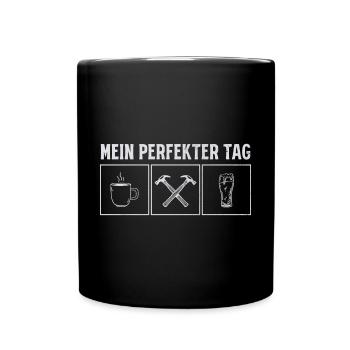 Krasser Dachdecker – Stolz & Leidenschaft - Tasse einfarbig - Schwarz - Vorne