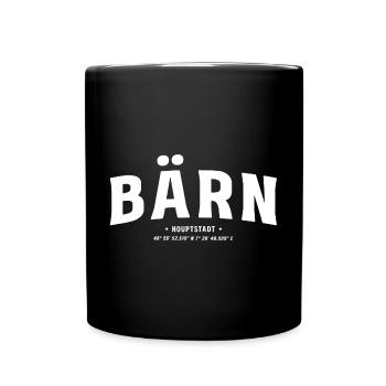 Bärn Capital Design avec coordonnées - Mug uni - noir - Devant